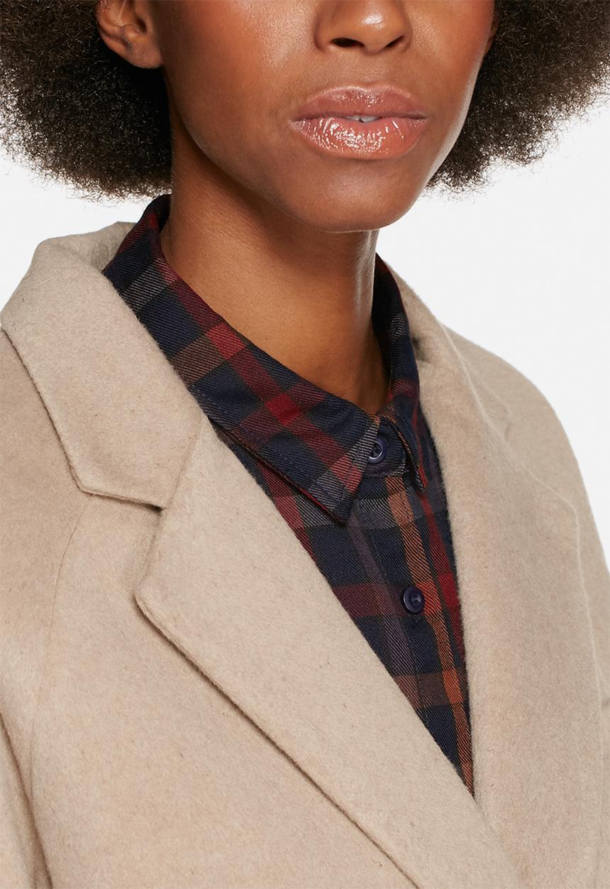 Native Youth - Longline brushed overcoat
