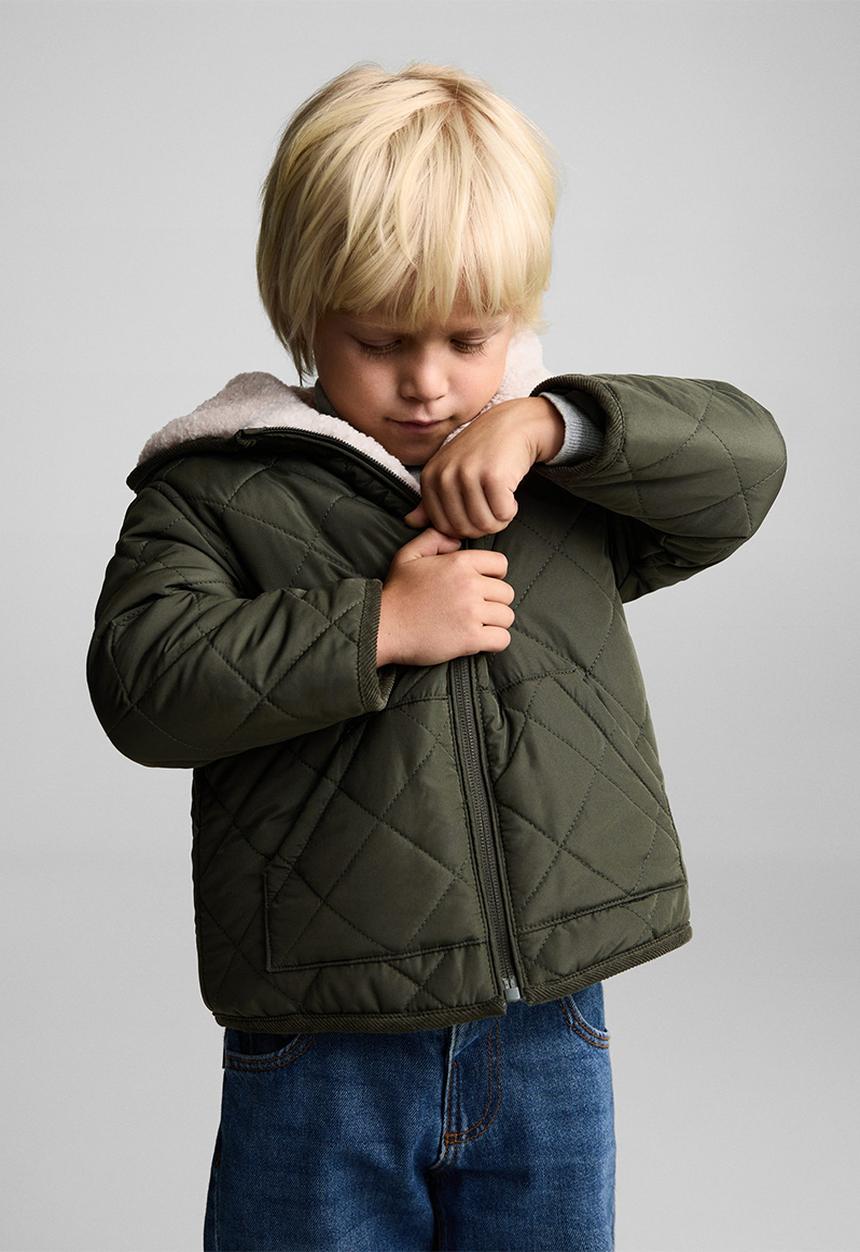 MANGO - Anorak escocia - beige/khaki