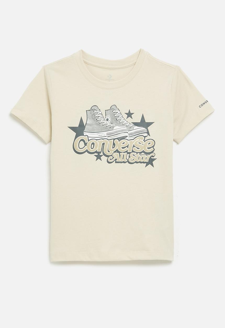 Converse - Cnvg retro sneaker gfx T-shirt - natural ivory & dark matter