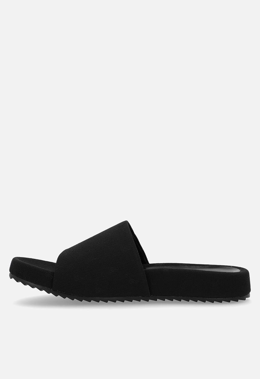 POLO - Jacquard pony pool slide - black