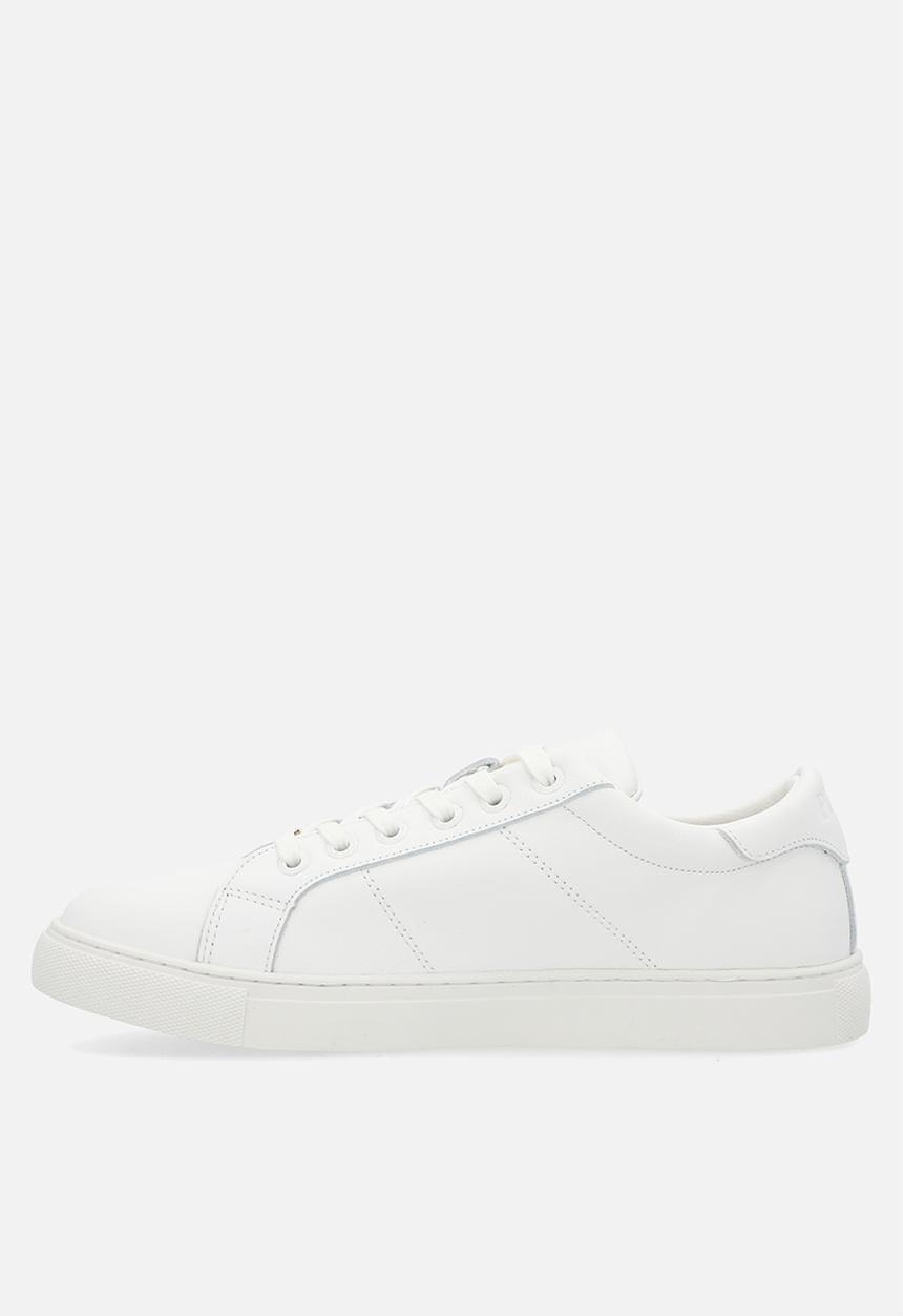 POLO - Classic white leather sneaker - white