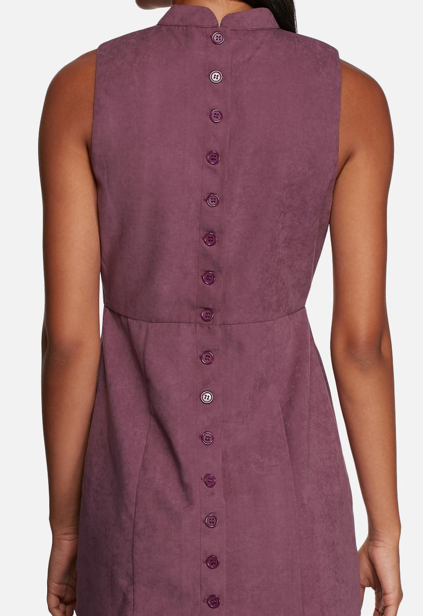 Neon Rose - Suede button back shift dress