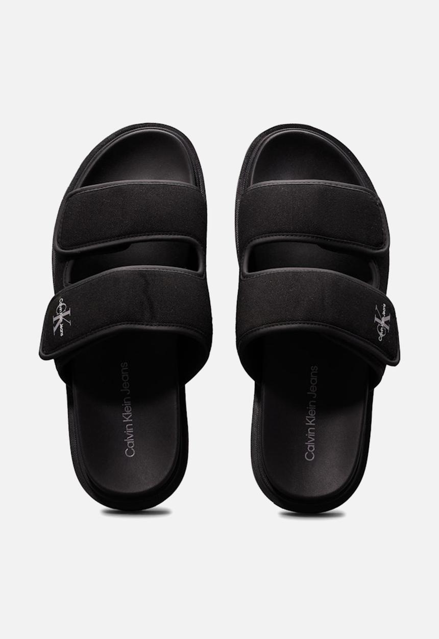 Calvin Klein - Double Bar Sandal Mtl - Black