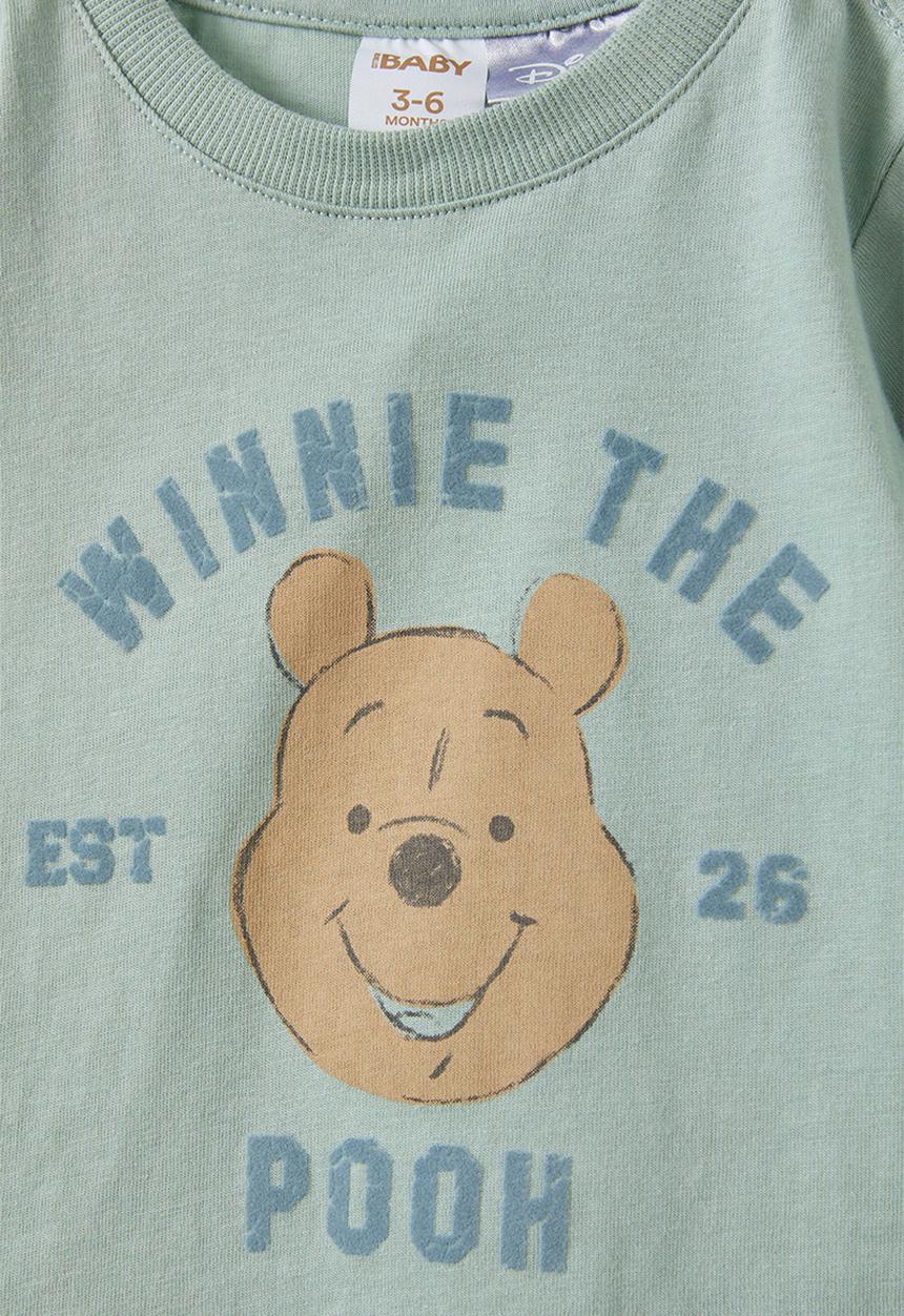 Cotton On - Jamie long sleeve tee-lcn - lcn dis stone green/winnie the pooh