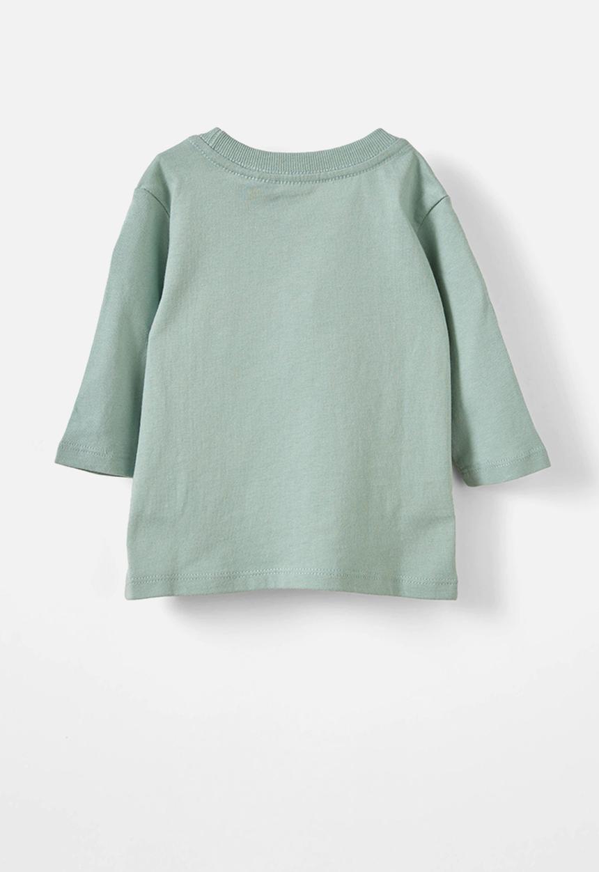 Cotton On - Jamie long sleeve tee-lcn - lcn dis stone green/winnie the pooh
