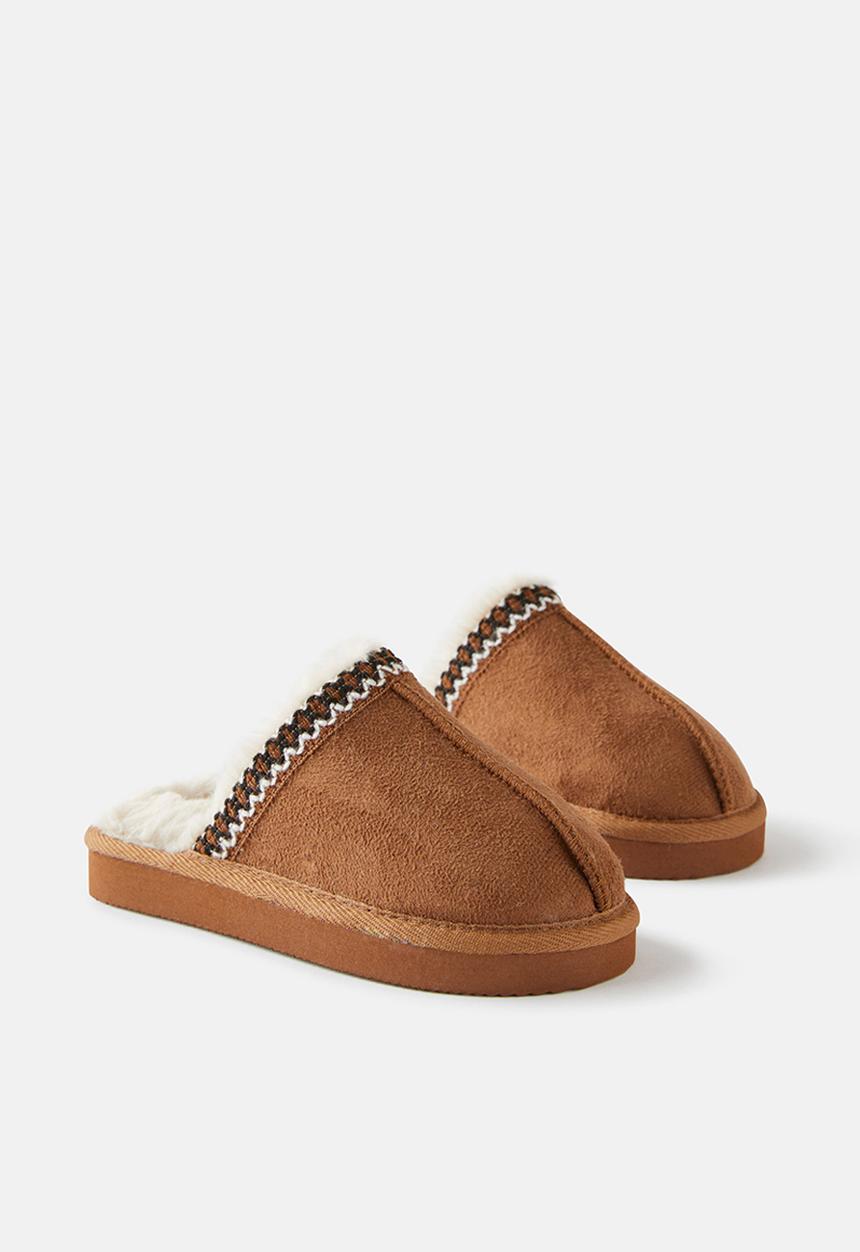 Cotton On - Kids slipper slide - chestnut
