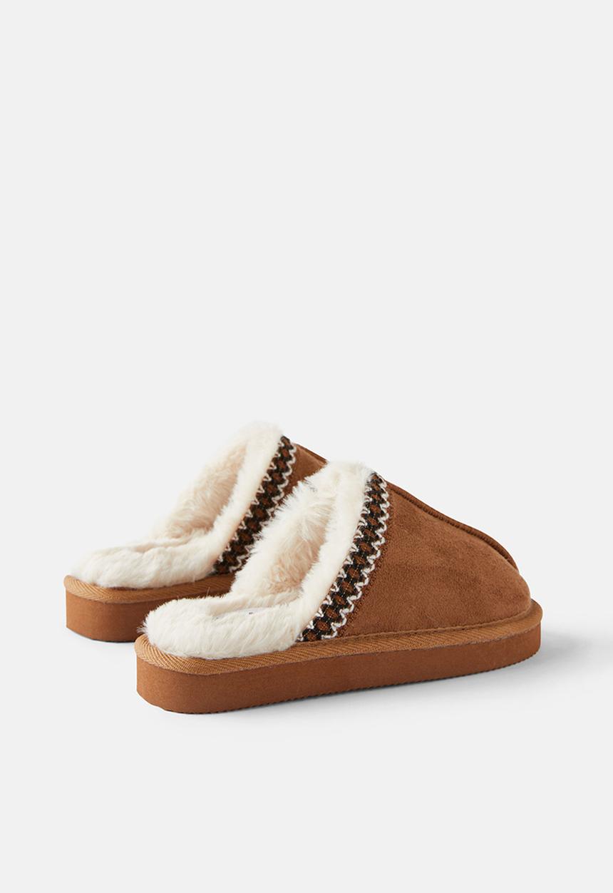 Cotton On - Kids slipper slide - chestnut