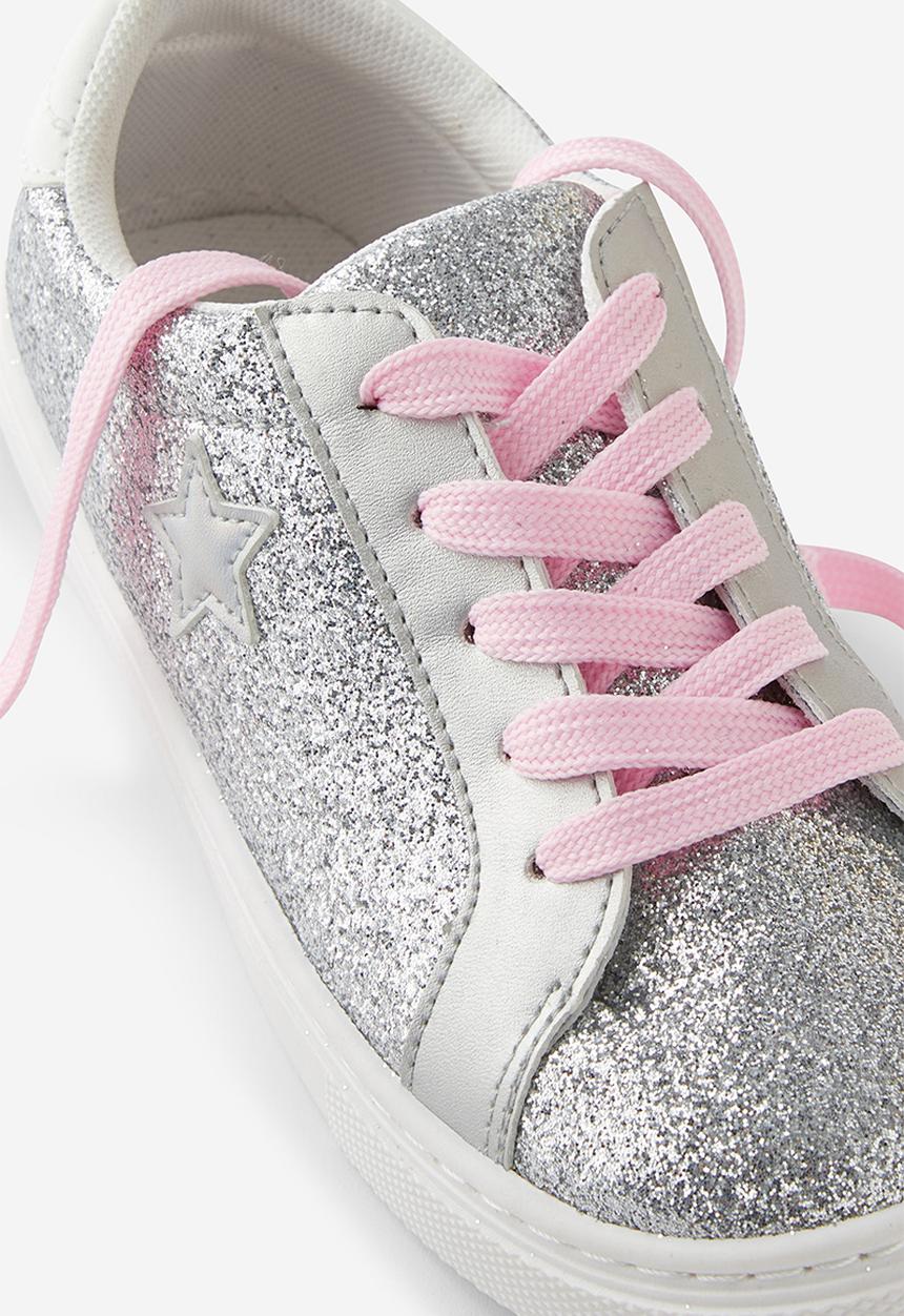 Cotton On - Sofia star sneaker - silver glitter