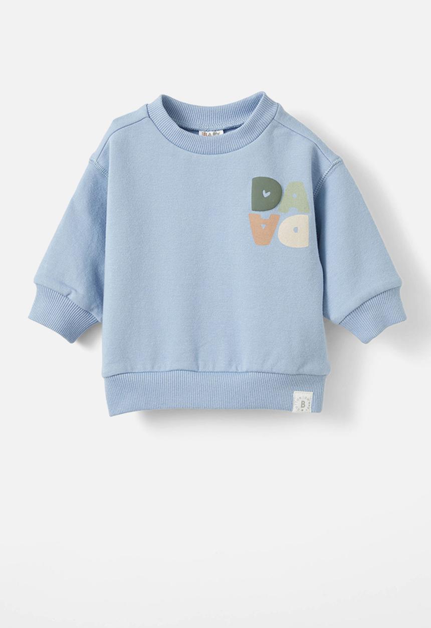 Cotton On - Alma drop shoulder sweater - dusty blue/dada