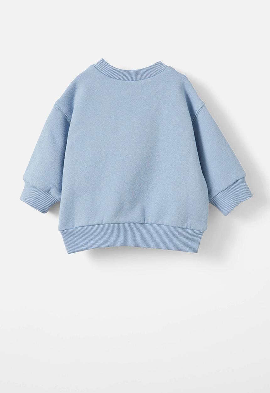 Cotton On - Alma drop shoulder sweater - dusty blue/dada