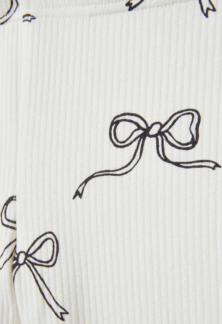 Cotton On - Maya fleece legging - vanilla/bows