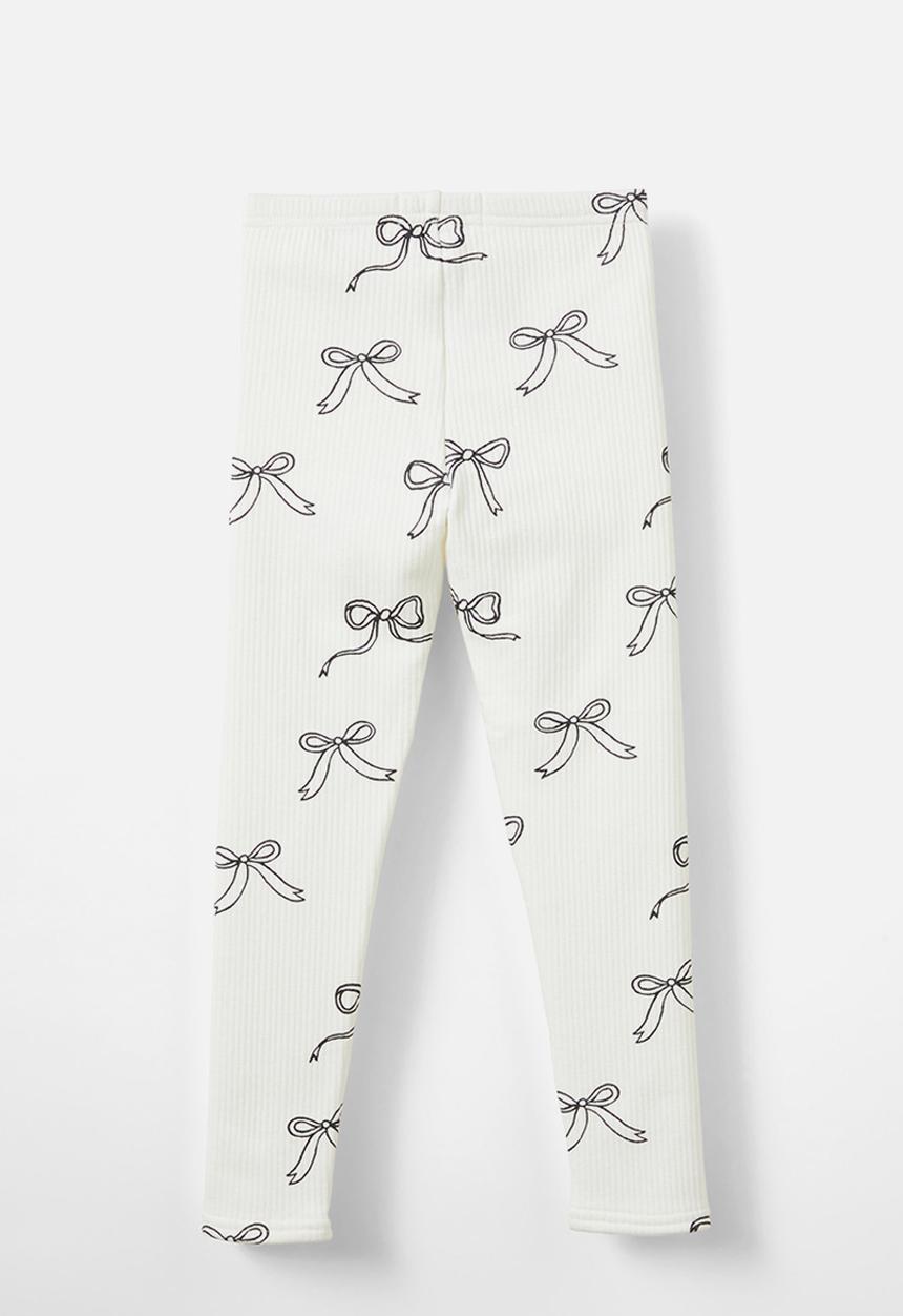 Cotton On - Maya fleece legging - vanilla/bows