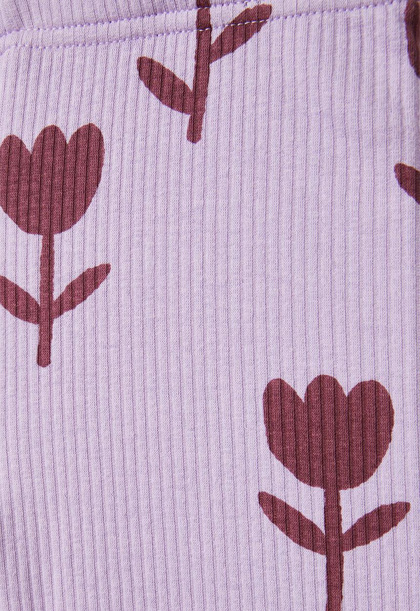 Cotton On - Maya fleece legging - lilac drop/tulips