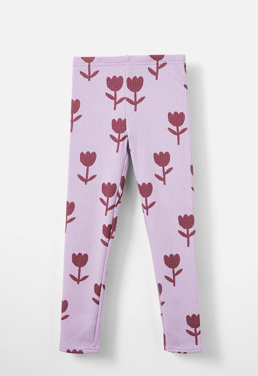 Cotton On - Maya fleece legging - lilac drop/tulips