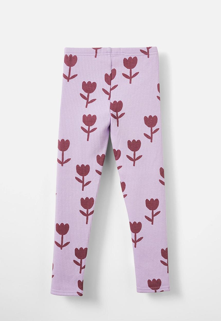 Cotton On - Maya fleece legging - lilac drop/tulips