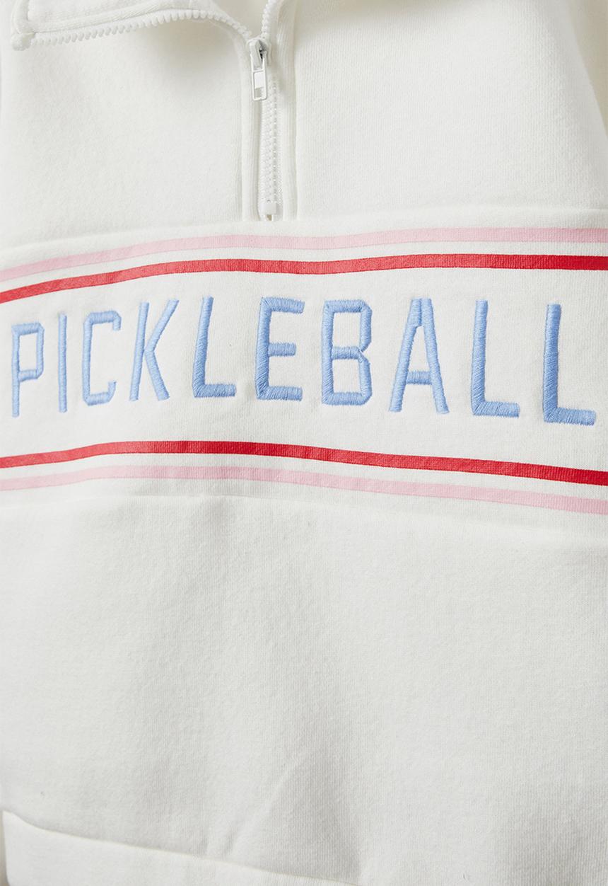 Cotton On - Naomi half zip pullover - vanilla/pickleball