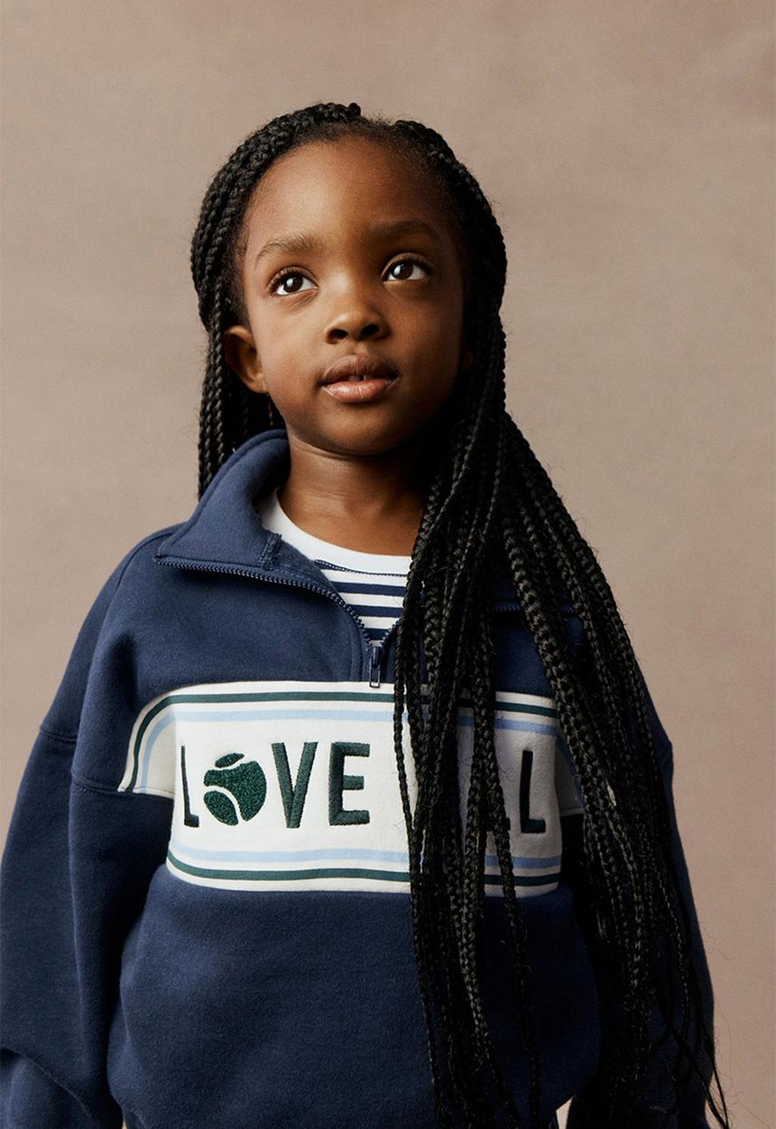 Cotton On - Naomi half zip pullover - in the navy/love all