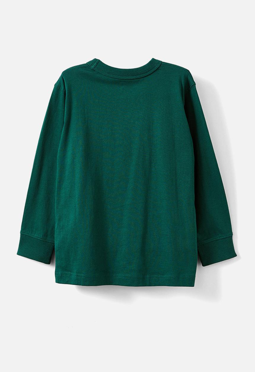 Cotton On - Long sleeve jonny tee - pine tree green/aspen moutain