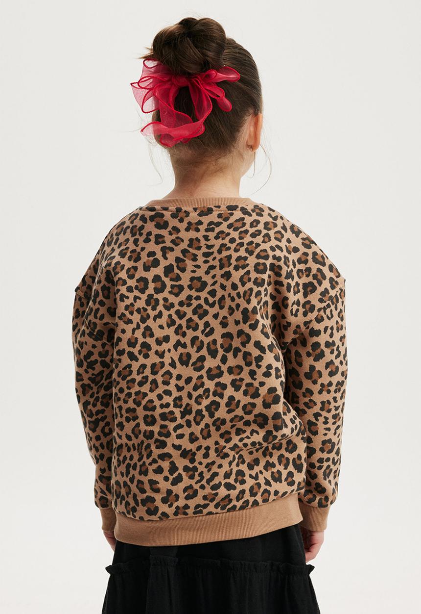 Cotton On - Nyla crew - taupy brown/leopard