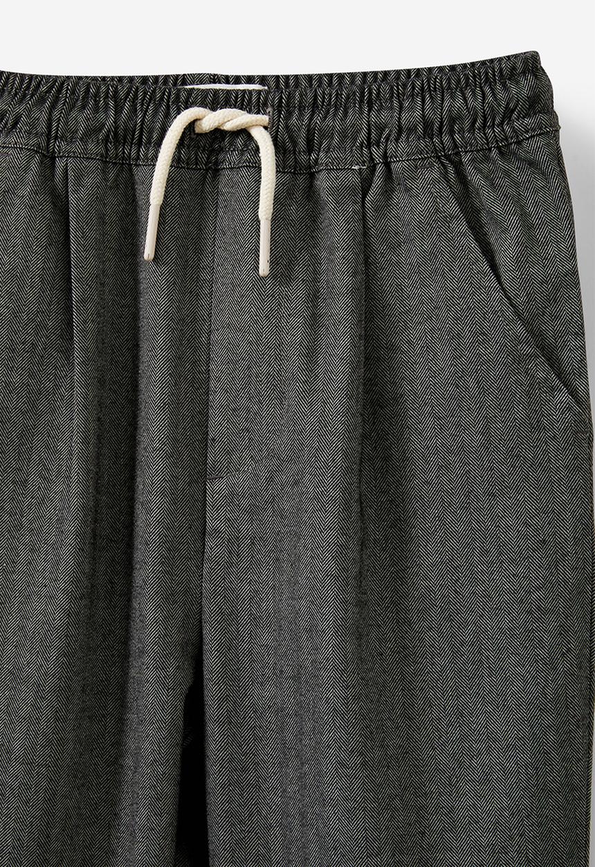 Cotton On - Alex pleat front pant - winter grey/herringbone