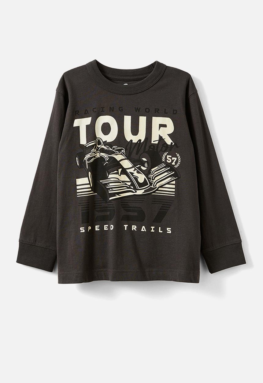 Cotton On - Long sleeve jonny tee - phantom/racing world tour