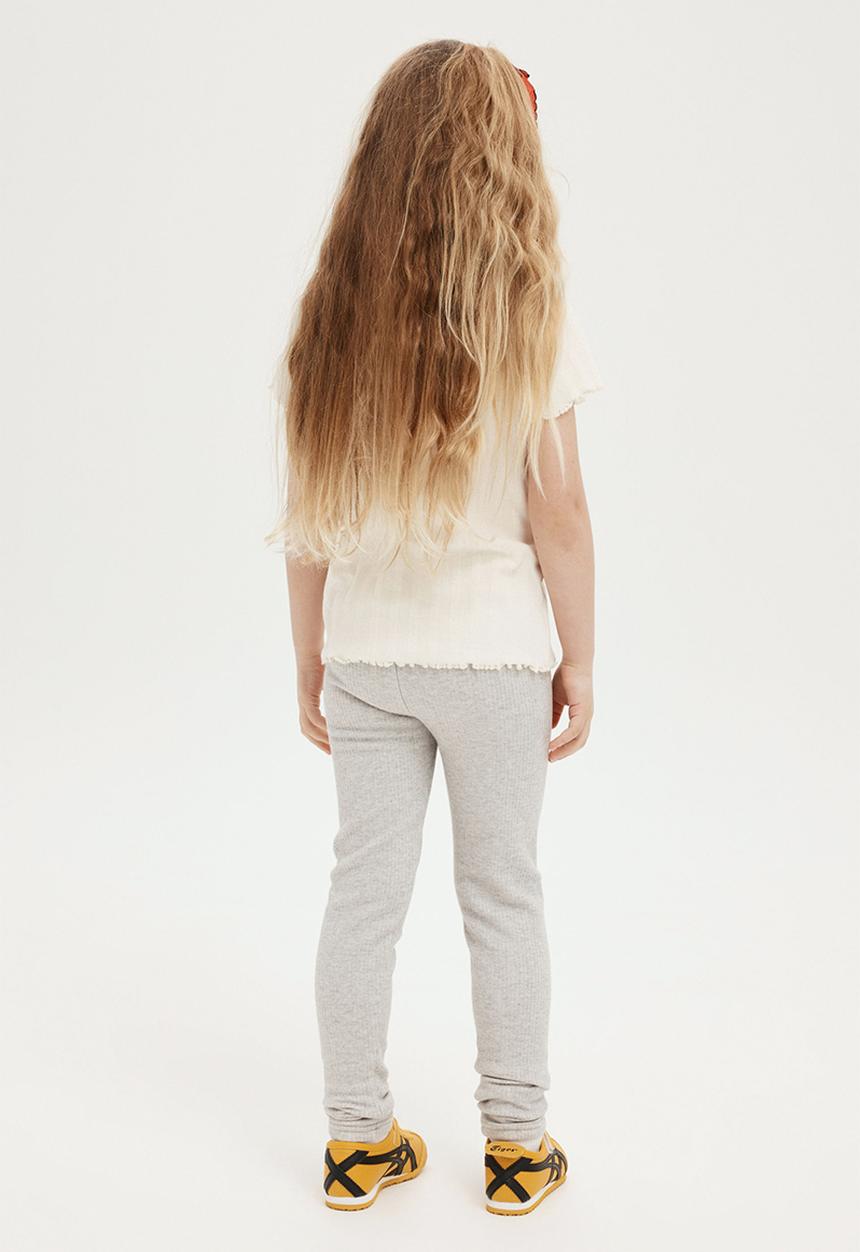 Cotton On - Maya fleece legging - light grey marle rib