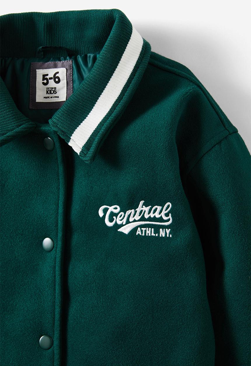 Cotton On - Caleb coaches bomber jacket - pine tree green