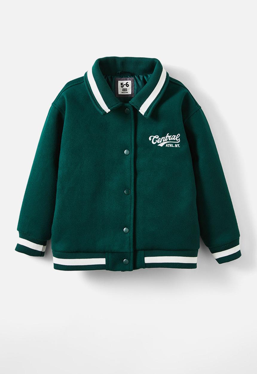 Cotton On - Caleb coaches bomber jacket - pine tree green