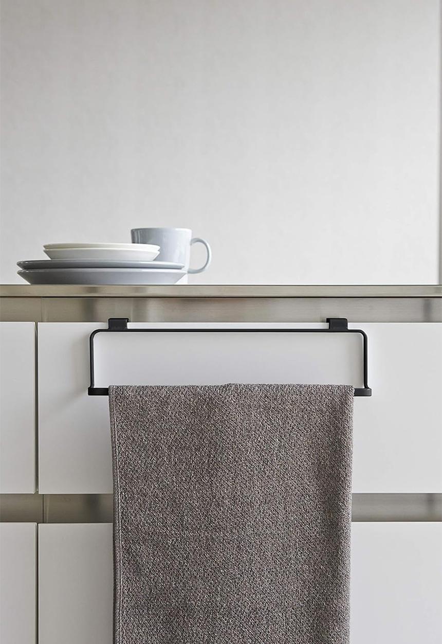 Yamazaki - Kitchen towel hanger wide - black
