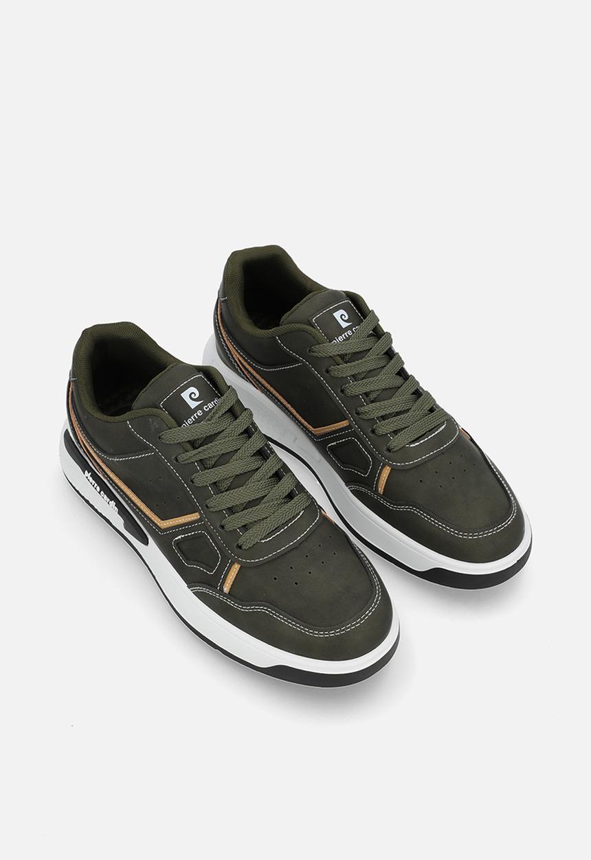 Pierre Cardin - Rico casual lace up olive tan a1