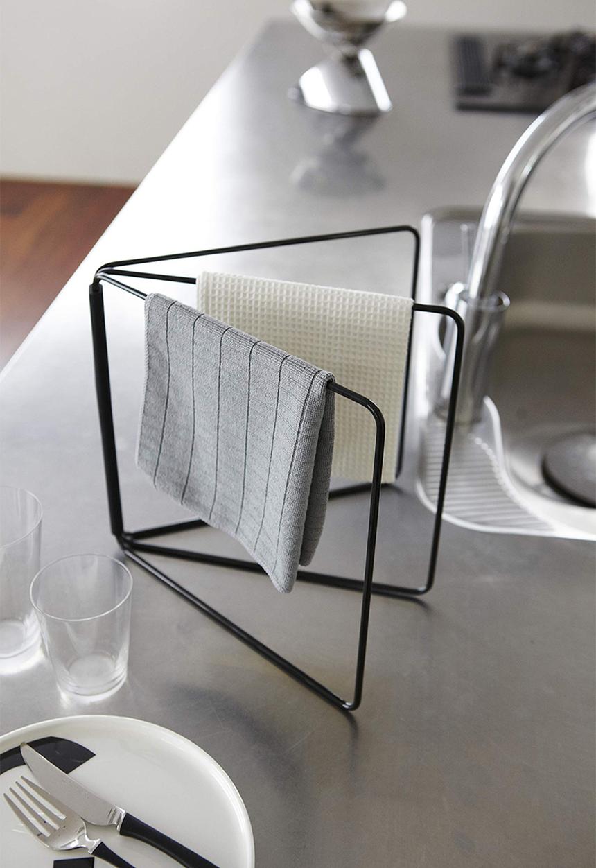 Yamazaki - Foldable towel hanger - black