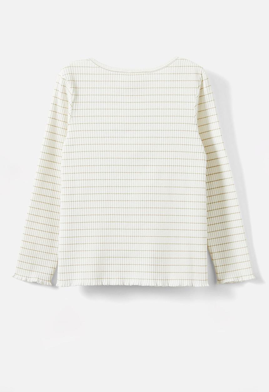 Cotton On - Jade crew - vanilla/sparkle stripe