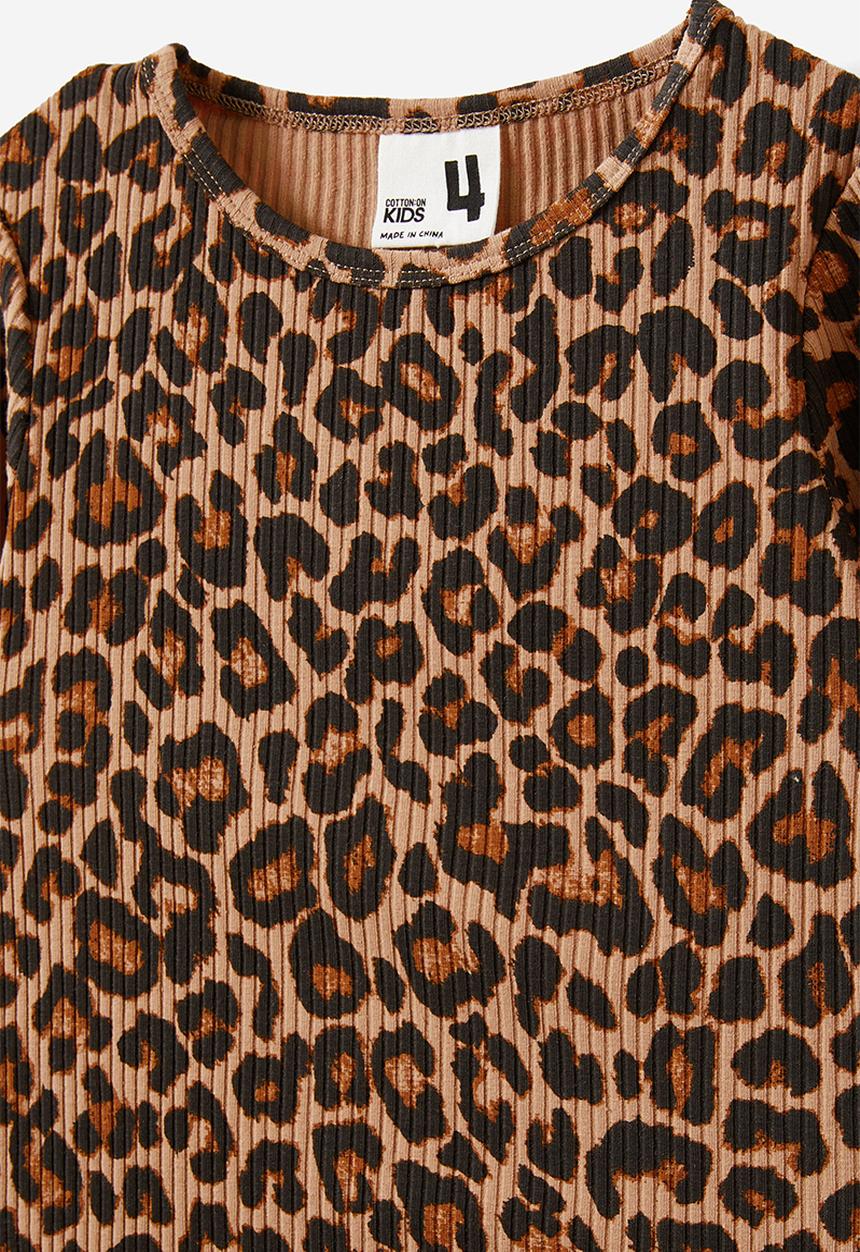 Cotton On - Jade crew - taupy leopard