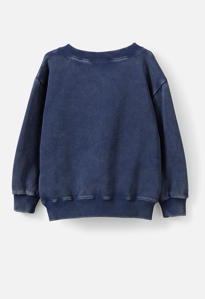 Cotton On - License dusty fleece crew neck - lcn dis aristocrats/in the navy