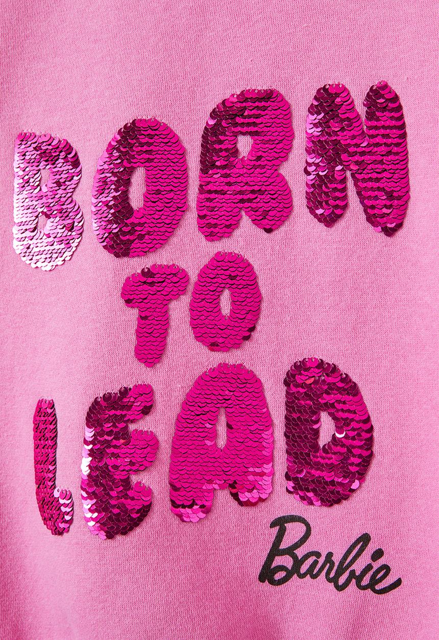 Cotton On - License dusty fleece crew neck - lcn mat barbie/pink gerbera