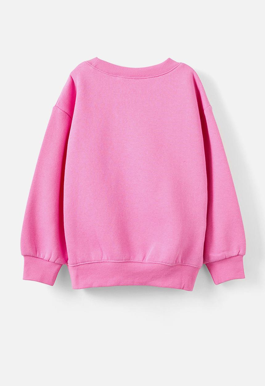 Cotton On - License dusty fleece crew neck - lcn mat barbie/pink gerbera
