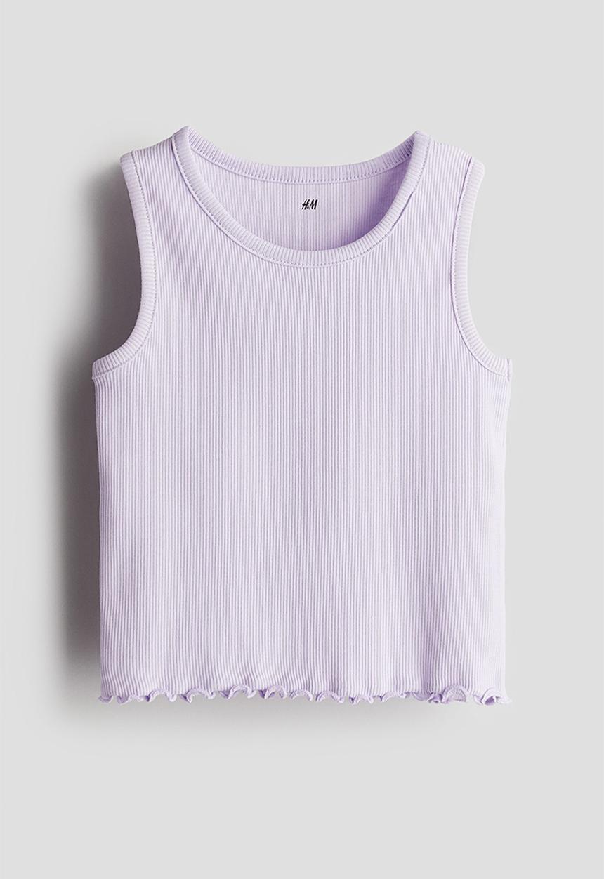 H&M - Ribbed vest top - lilac