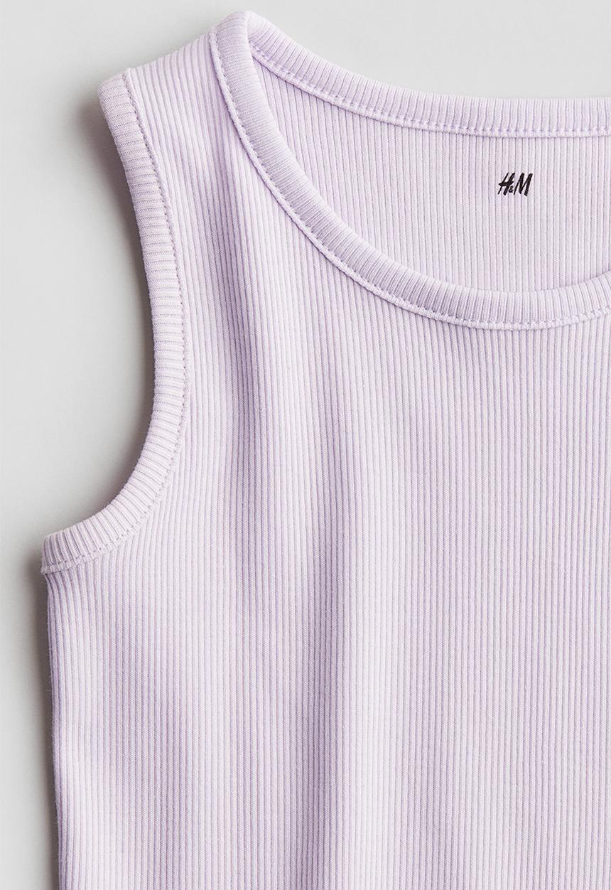 H&M - Ribbed vest top - lilac