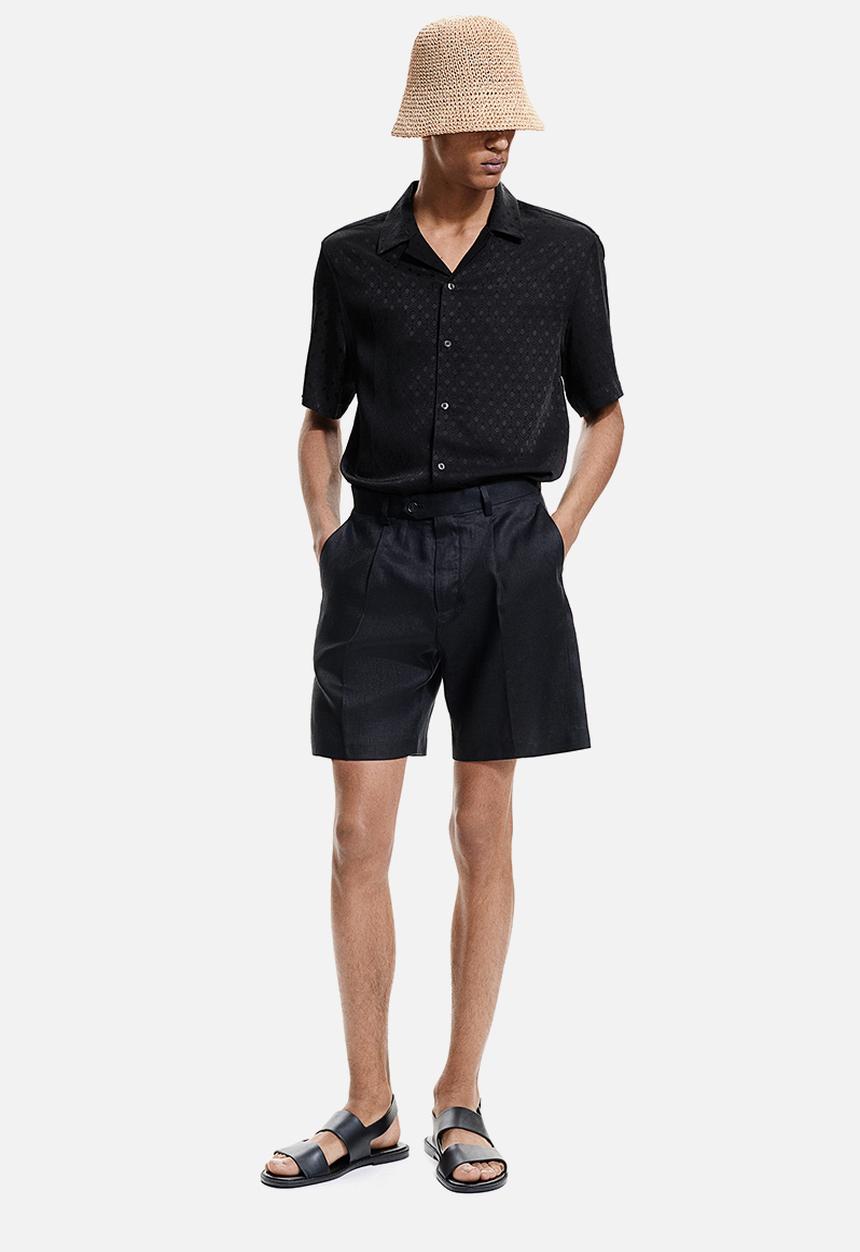 H&M - Regular fit resort shirt - black