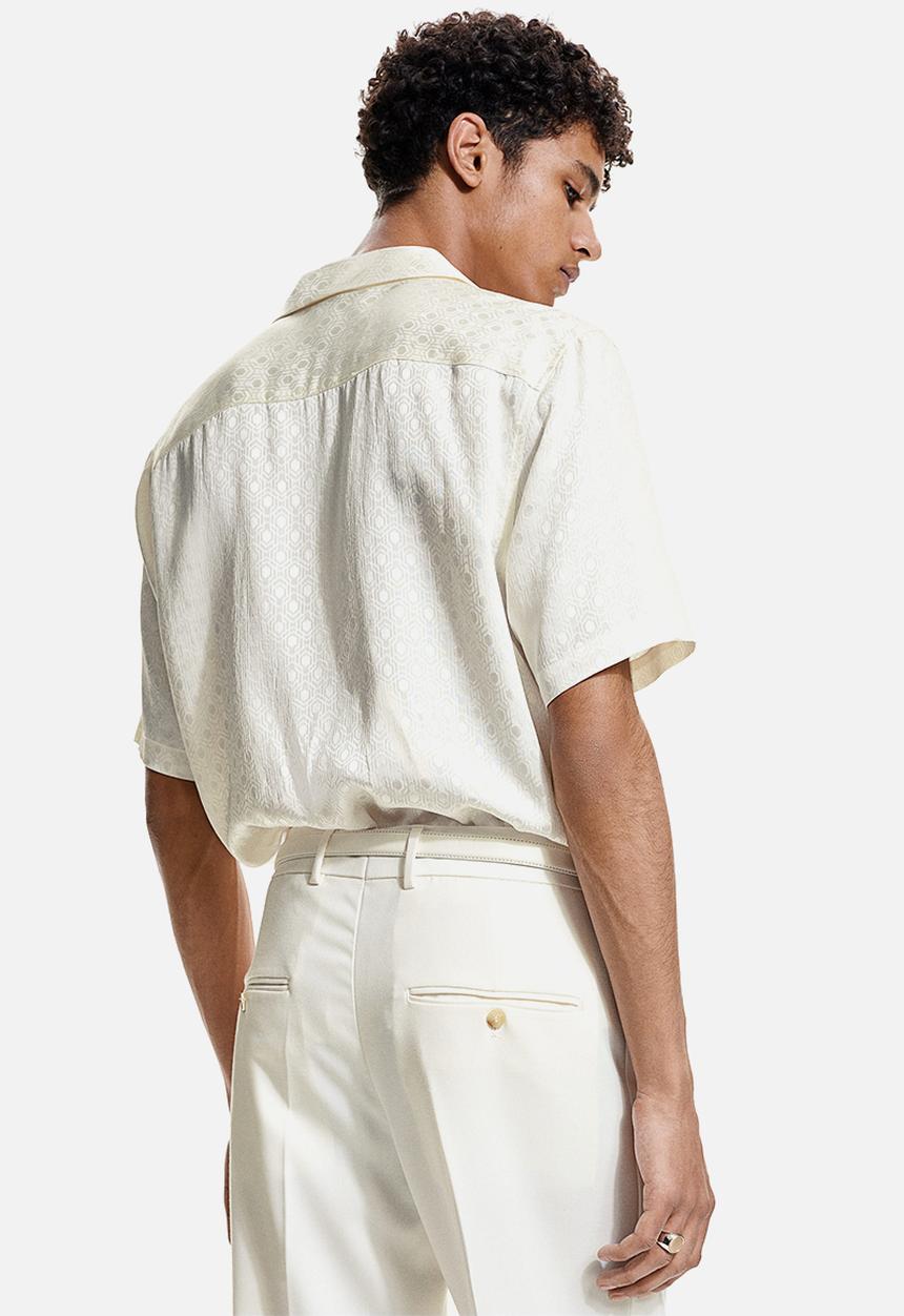 H&M - Regular fit resort shirt - cream 