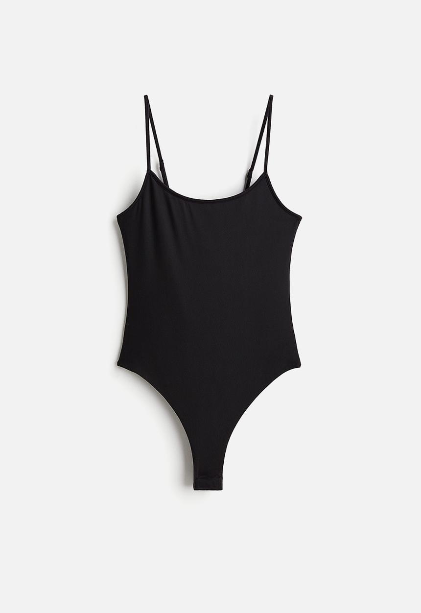 H&M - Mesh thong body - black