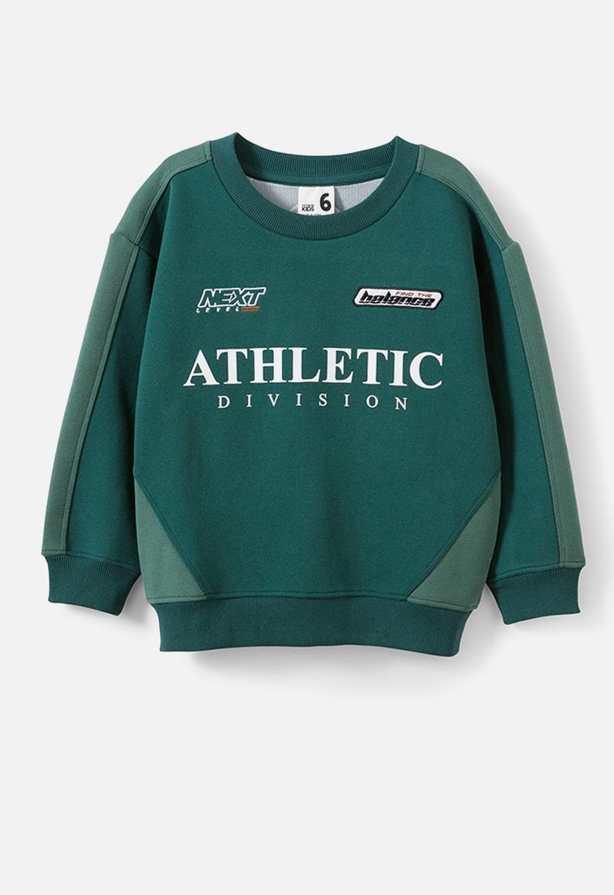 Cotton On - Harley panelled crew - pine tree green/swag green
