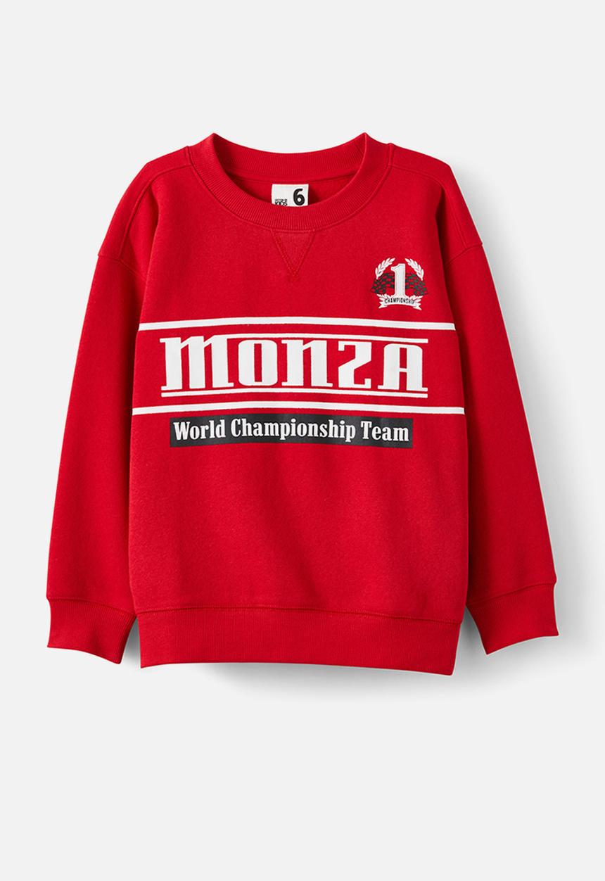 Cotton On - Sammy crew - varsity red/white/monza