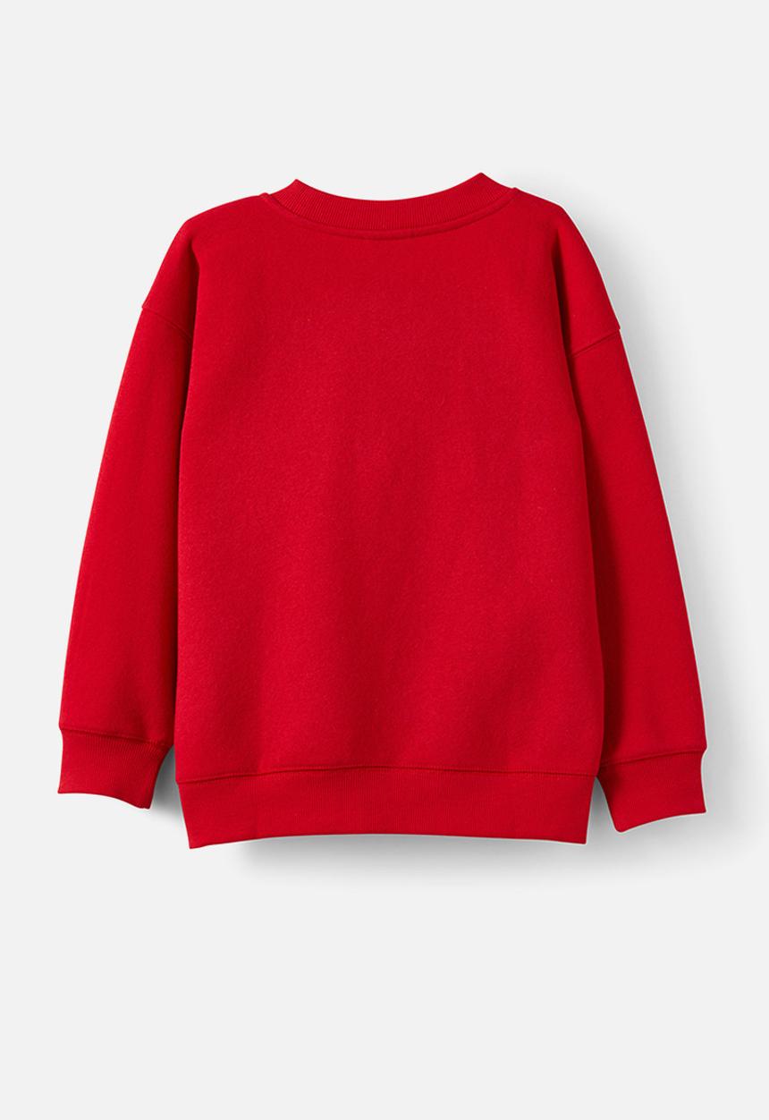 Cotton On - Sammy crew - varsity red/white/monza