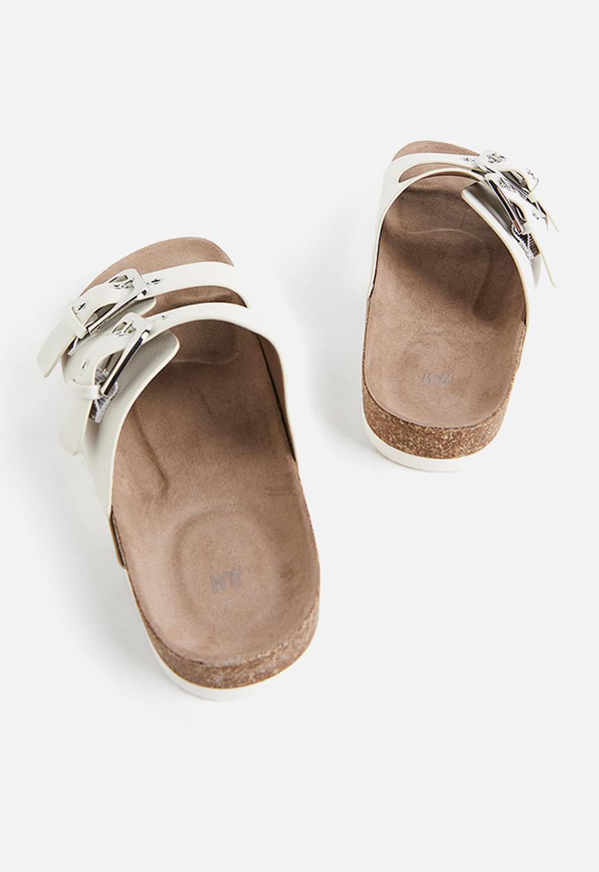 H&M - Two-strap slides - white