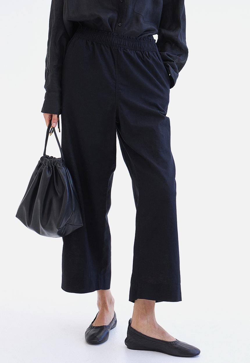 H&M - Ankle-length linen trousers - black