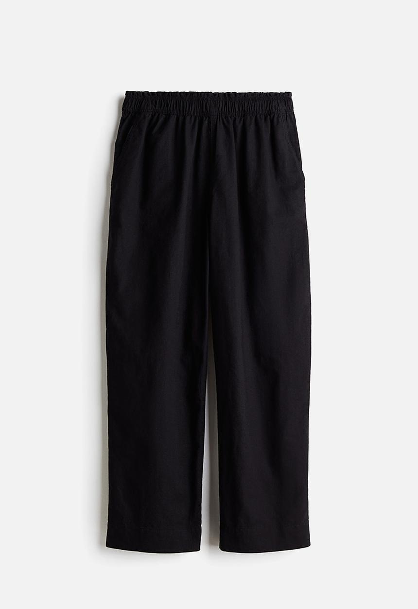 H&M - Ankle-length linen trousers - black