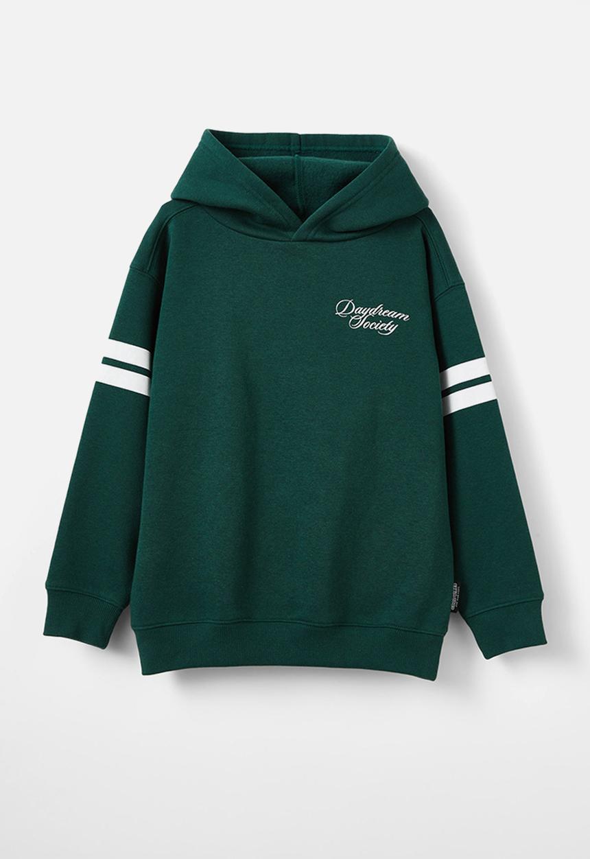 Cotton On - Sammy hoodie - pine tree green/white/daydream society