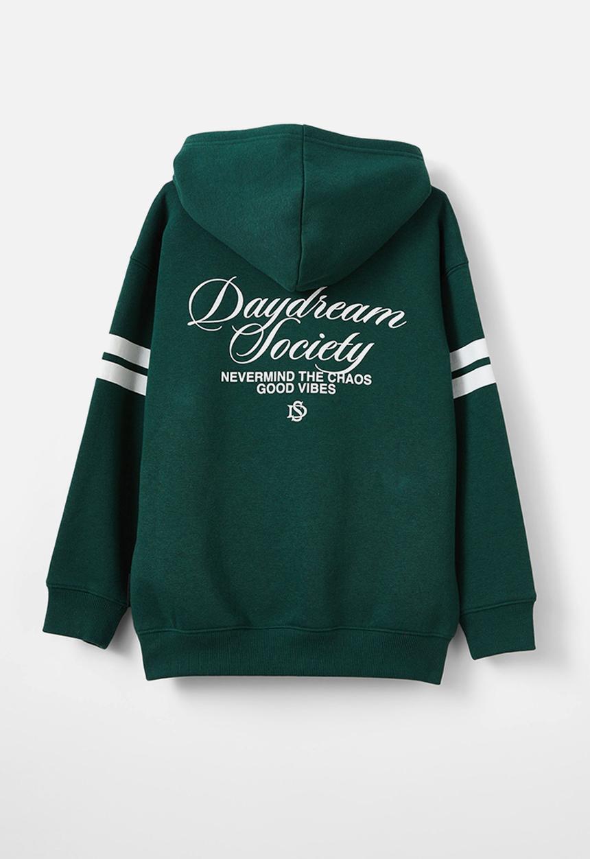 Cotton On - Sammy hoodie - pine tree green/white/daydream society