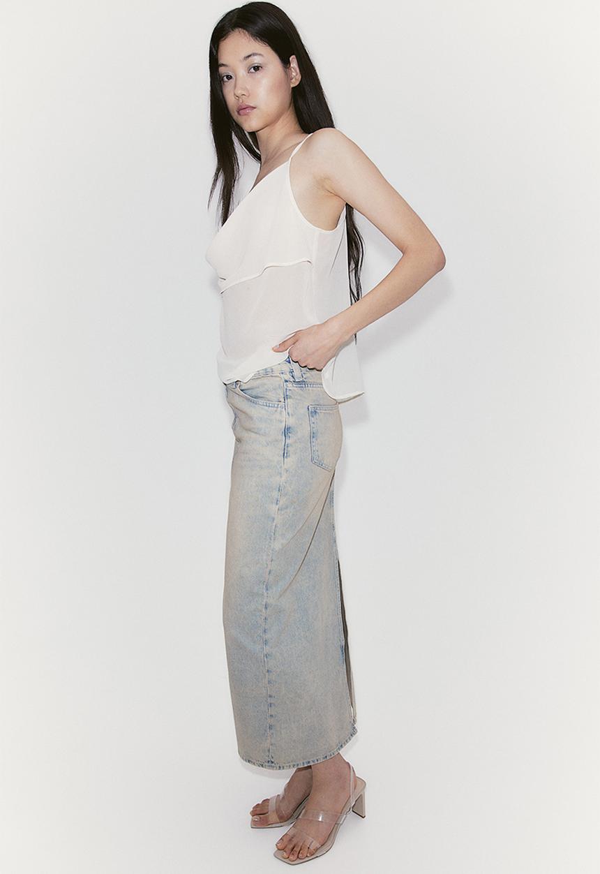 H&M - Denim maxi skirt - pale denim blue